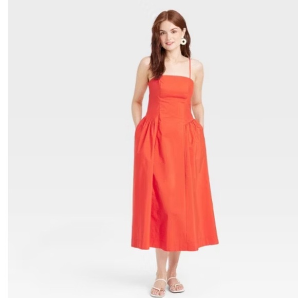 a new day Dresses & Skirts - Women's Dropped Waist Midi A-Line
Dress - A New Day™ new